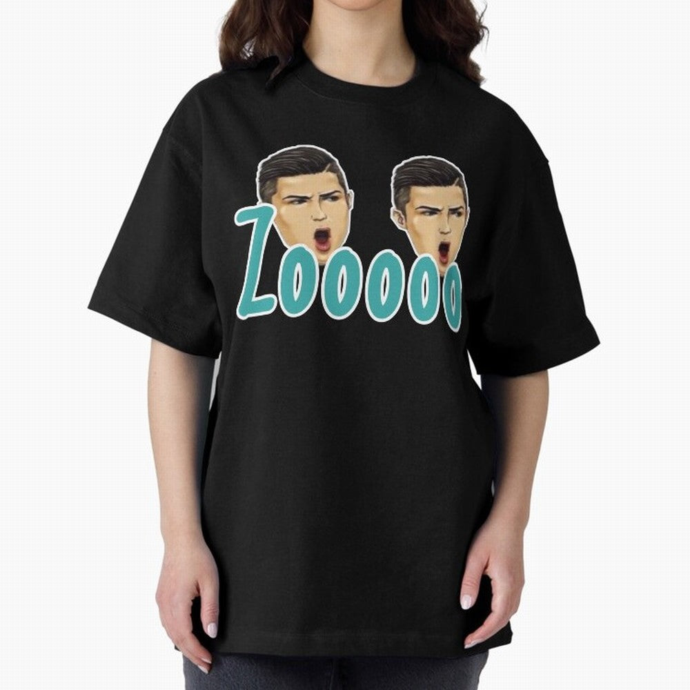 Zooo CR7 funny goal Oversized T-Shirt Represent Fans Who Live for FIFA World Cup 2026 Filled with Haaland and Mbappe, Argentina Energy, Retro Football Energy, Iconic Rivalries, Trophy Chase Drama and Stadium Atmosphere; Built for Supporters Chasing