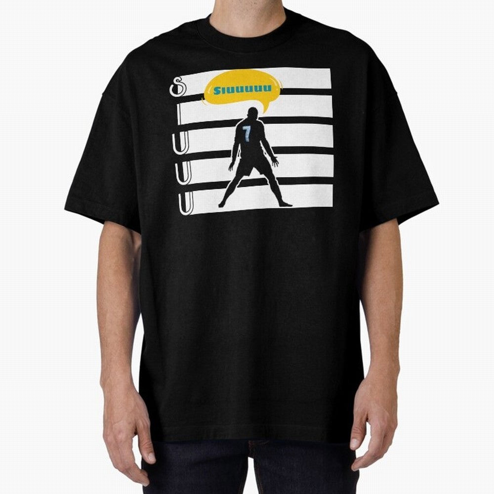 Siuuu CR7 goal Oversized T-Shirt Bring Legendary Rivalry Energy to Match Day Hype around FIFA World Cup 2026, Cristiano Ronaldo, Brazil, Tournament Hype, Historic Matchups, Family Viewing Parties and Global Sports Pride; Built for Supporters