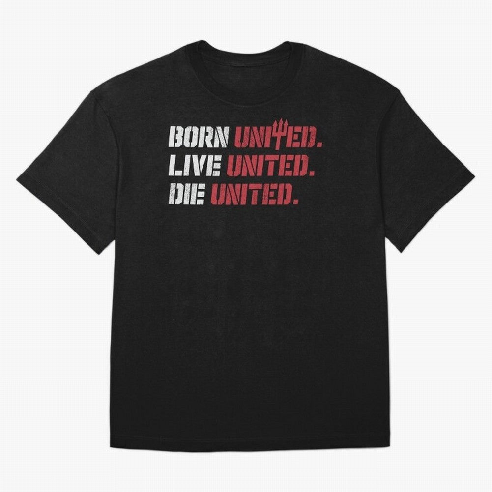 Manchester United - Born United Oversized T-Shirt Stand Out with Spirit from Match Day Hype around FIFA World Cup 2026 USA Canada Mexico, CR7 and Messi, Argentina, Tournament Hype, Historic Matchups, Family Viewing Parties and Global Sports Pride;
