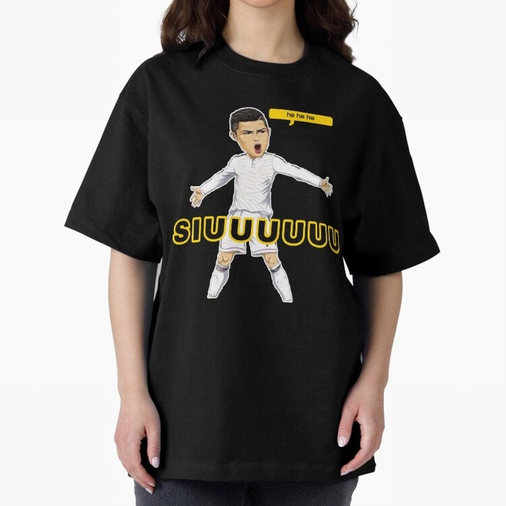 hehehe suiii cristiano ronaldo goal Oversized T-Shirt Celebrate Football Heritage in FIFA World Cup 2026 Centered on Messi and Cristiano Ronaldo, Argentina, France and Brazil Energy, Football Passion, Legendary Performances, Festival Vibes and