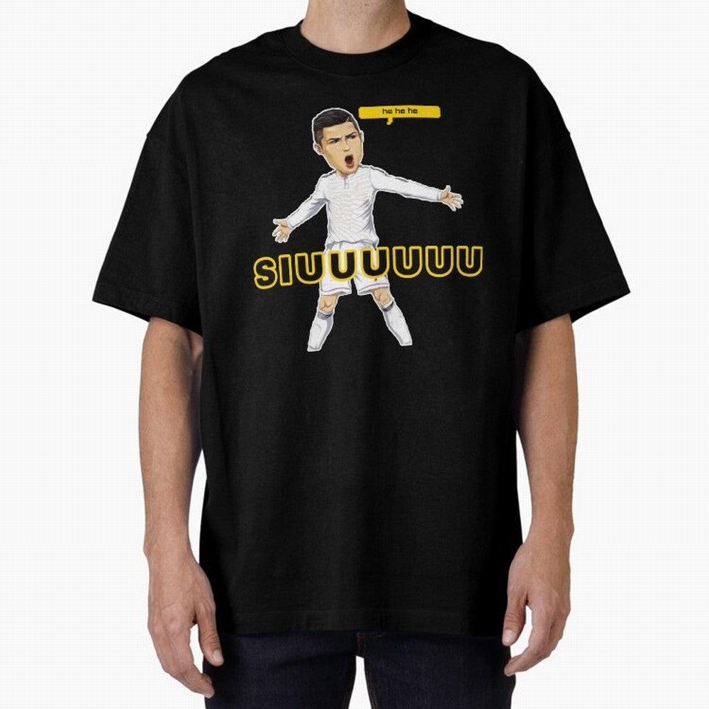 hehehe suiii cristiano ronaldo goal Oversized T-Shirt Celebrate Football Heritage in FIFA World Cup 2026 Centered on Messi and Cristiano Ronaldo, Argentina, France and Brazil Energy, Football Passion, Legendary Performances, Festival Vibes and