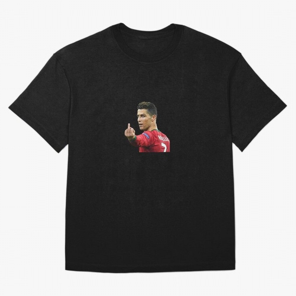 Cristiano ronaldo showing middle finger Oversized T-Shirt Celebrate National Team Dreams in the FIFA World Cup 2026 USA Canada Mexico Journey through CR7 Highlights, Germany Pride, Football History, Final Match Energy, Crowd Noise and Once in a