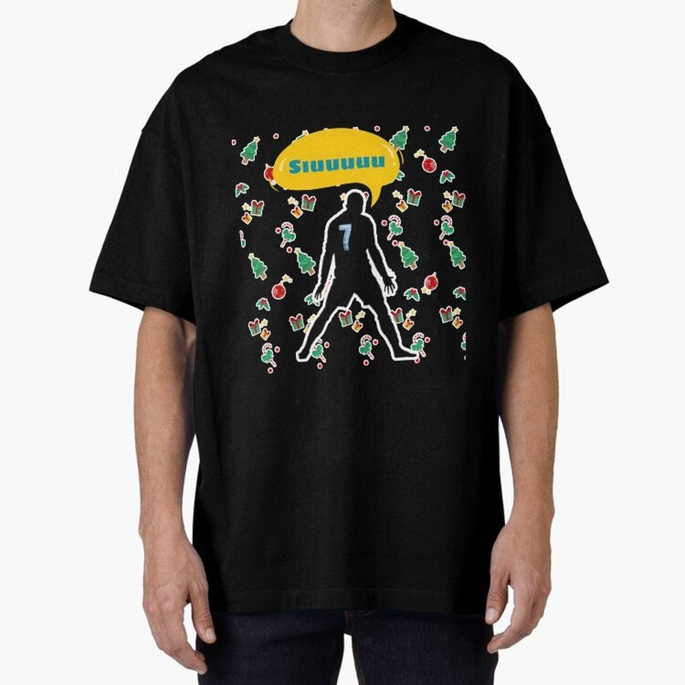 Siuuu christmas CR7 Oversized T-Shirt Fuel the Hype around FIFA World Cup 2026 Group Stage Spirit, with England, France and Netherlands, Cristiano Ronaldo, Goal Celebration Energy, Supporter Heritage, Football Icons and Worldwide Tournament Joy;