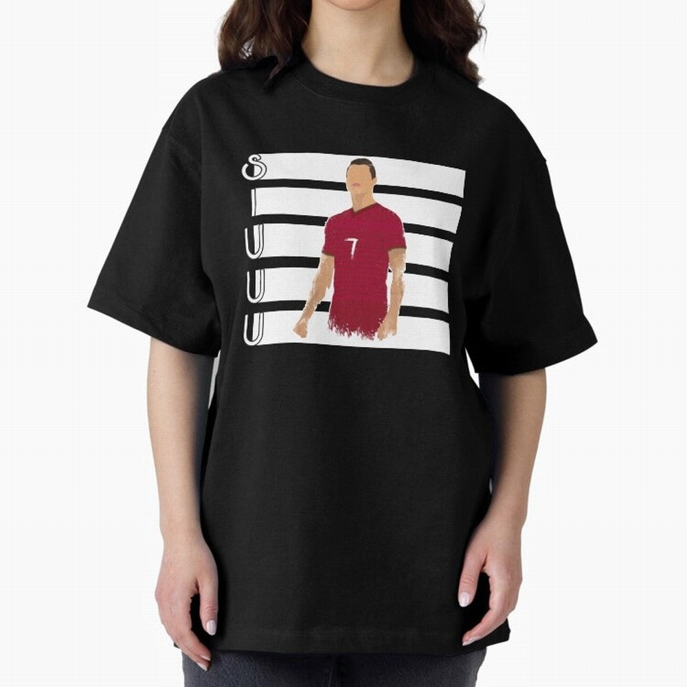 Siuuu cr7 funny goal Oversized T-Shirt Make Every Match About FIFA World Cup 2026 Group Stage Highlighting Messi, Neymar and Mbappe, Argentina and Brazil Energy, Supporter Pride, Iconic Celebrations, Legendary Names and Global Match Day Energy;