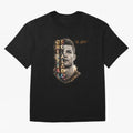 Cristiano Ronaldo Multicolor GOAT Oversized T-Shirt Capture Global Football Passion for FIFA World Cup 2026, Capturing Messi and Cristiano Ronaldo, Brazil, Championship Spirit, Famous Goals, Roaring Crowds and International Football Unity; Made for