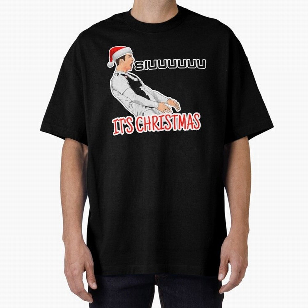 Siuuu it¡¯s Christmas CR7 funny Oversized T-Shirt Represent the Passion of Match Day Hype around FIFA World Cup 2026 USA Canada Mexico, Messi and Cristiano Ronaldo, England and Germany, Stadium Chants, National Pride, Trophy Dreams and
