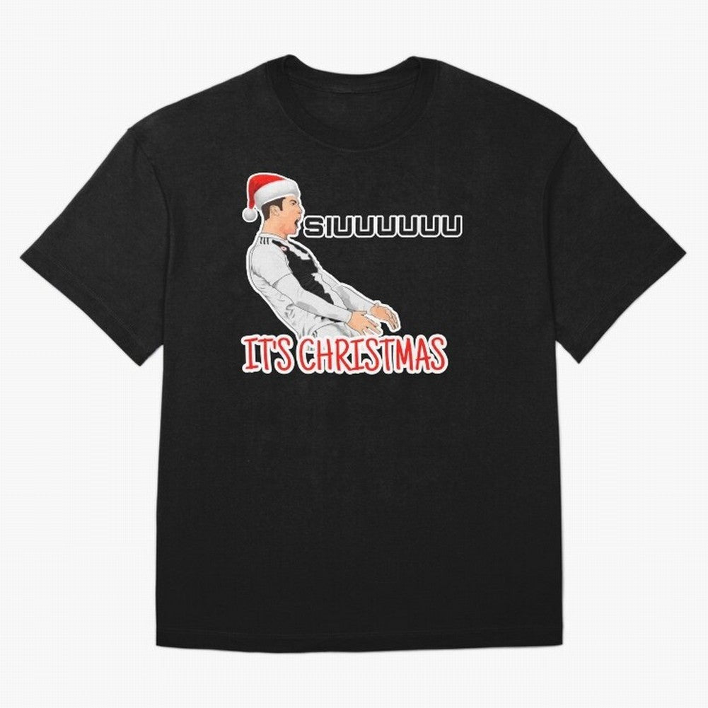Siuuu it¡¯s Christmas CR7 funny Oversized T-Shirt Represent the Passion of Match Day Hype around FIFA World Cup 2026 USA Canada Mexico, Messi and Cristiano Ronaldo, England and Germany, Stadium Chants, National Pride, Trophy Dreams and