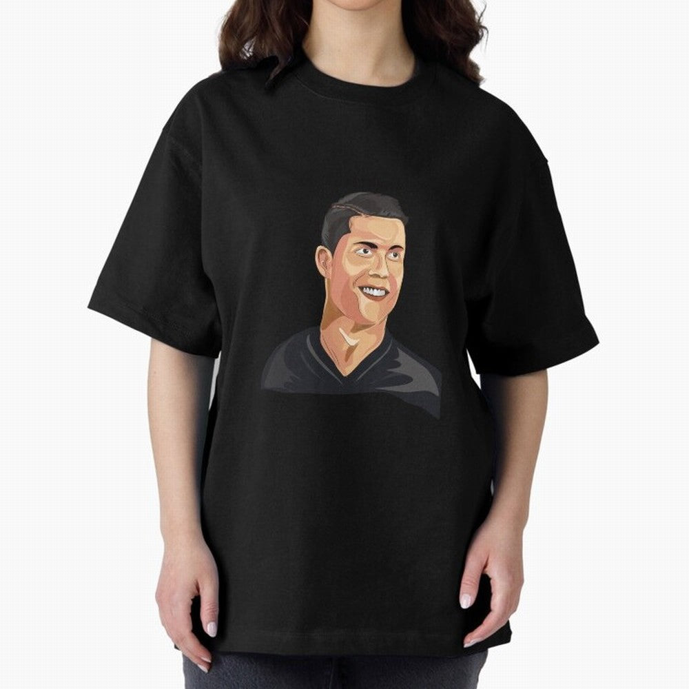 Cristiano Ronaldo Vector Art Graphics Design Oversized T-Shirt Fuel the Hype around the FIFA World Cup 2026 Group Stage Journey through Cristiano Ronaldo Highlights, Germany Pride, Supporter Pride, Iconic Celebrations, Legendary Names and Global