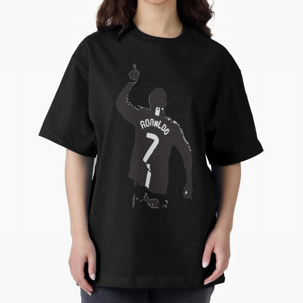 Cristiano Ronaldo 1 Oversized T-Shirt Stand Out with Spirit from FIFA World Cup 2026 USA Canada Mexico Spirit, Inspired by Argentina, Neymar, Championship Spirit, Famous Goals, Roaring Crowds and International Football Unity; Perfect for People Who
