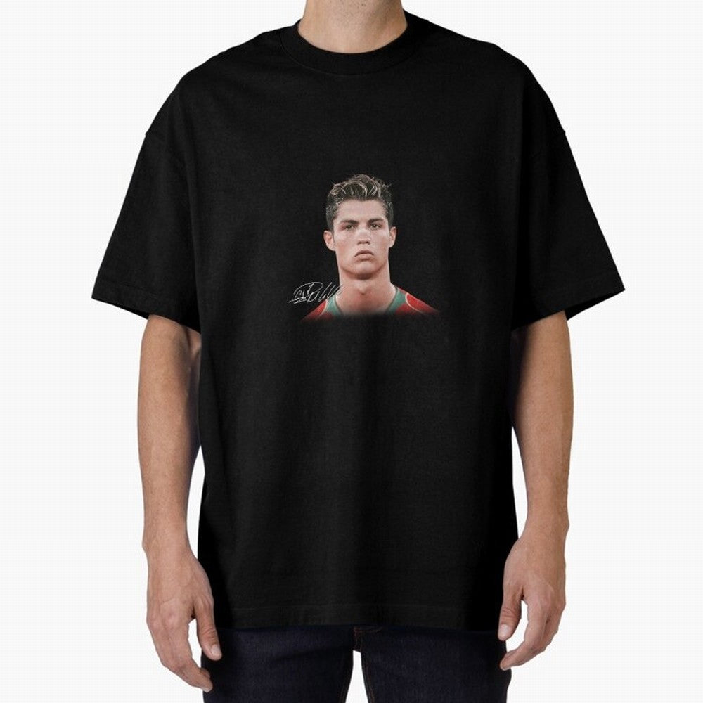 Cristiano Ronaldo Big Face Young Ronaldo Oversized T-Shirt Back Your Heroes with Match Day Hype around FIFA World Cup 2026 Group Stage, CR7, Brazil, Portugal and Argentina, Fan Favorite Moments, National Team Passion, Big Match Drama and Soccer