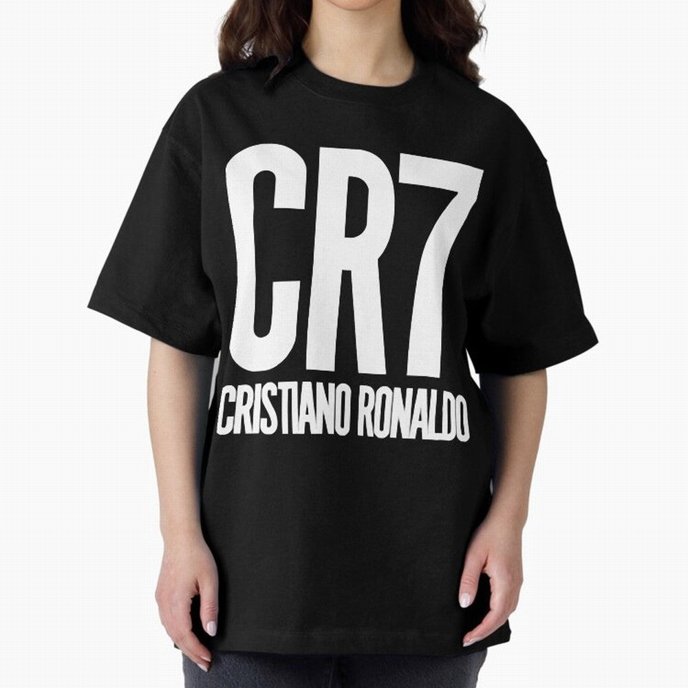 CR7 Cristiano Ronaldo Oversized T-Shirt Show Championship Spirit for FIFA World Cup 2026 for Fans of Messi, CR7 and Mbappe and Brazil, Bringing Sports Nostalgia, International Competition, Famous Players and Unforgettable Victories; Perfect for
