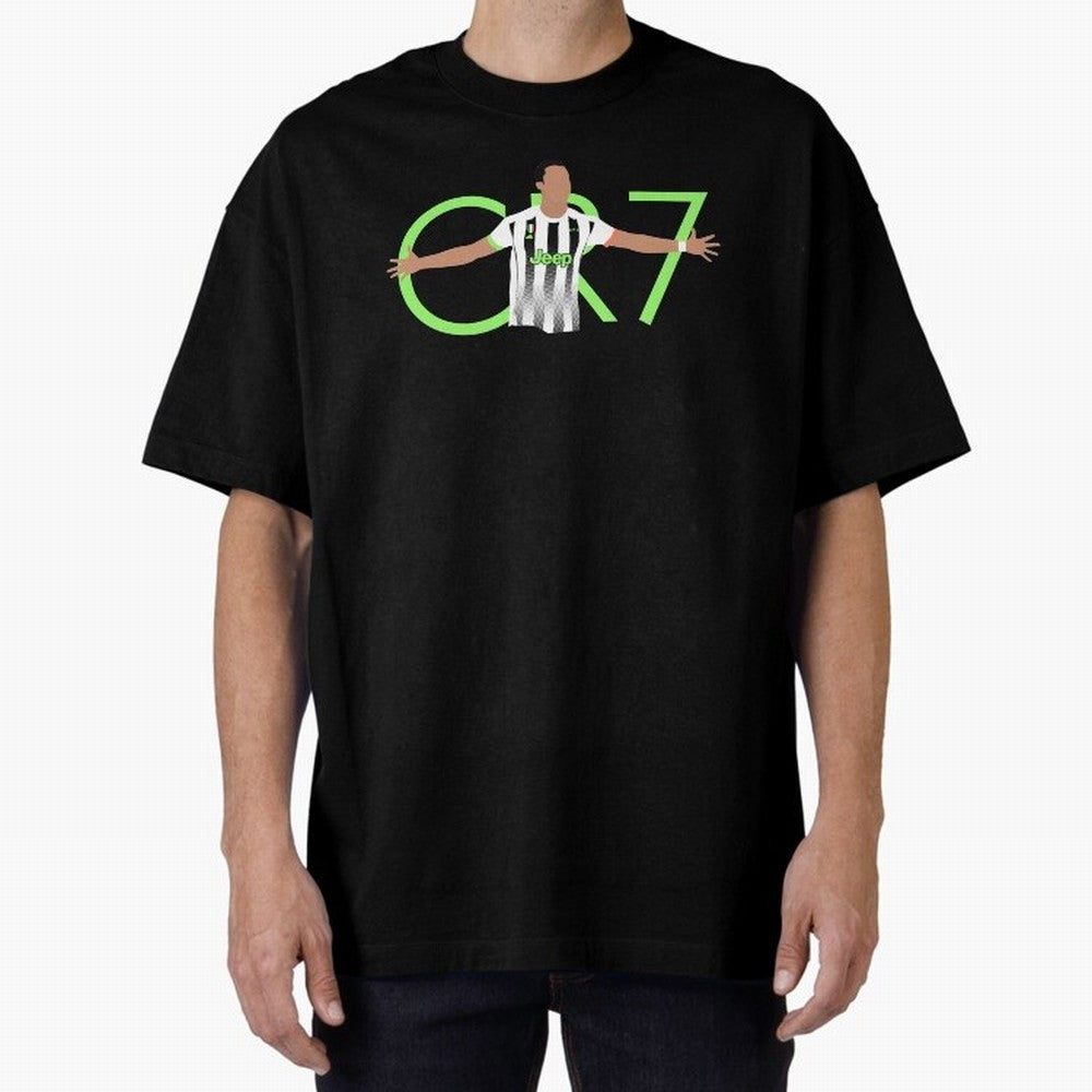 CR7 Oversized T-Shirt Celebrate the Road through FIFA World Cup 2026 Group Stage Spirit, Inspired by Spain and Netherlands, Haaland and Mbappe, Sports Nostalgia, International Competition, Famous Players and Unforgettable Victories; Perfect for