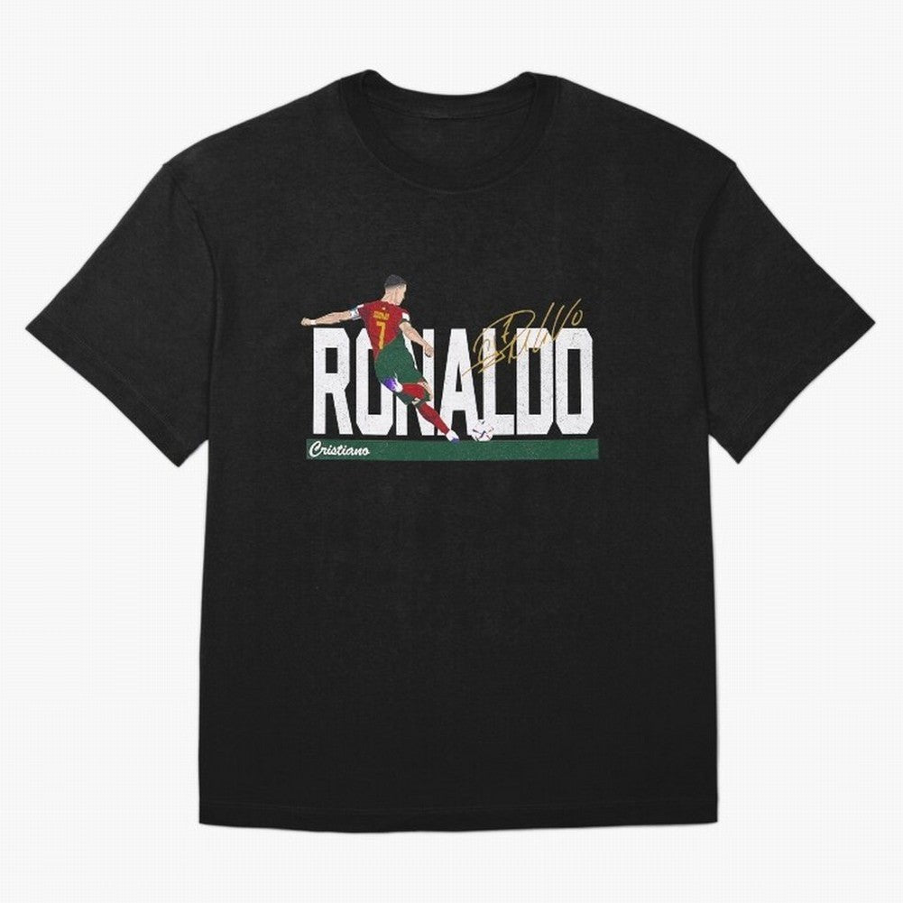 Cristiano Ronaldo Portugal Jersey -Last World Cup 2 Vintage Style Oversized T-Shirt Make Your Look Match the FIFA World Cup 2026 Journey through Mbappe and Neymar Highlights, France Pride, Retro Football Energy, Iconic Rivalries, Trophy Chase Drama