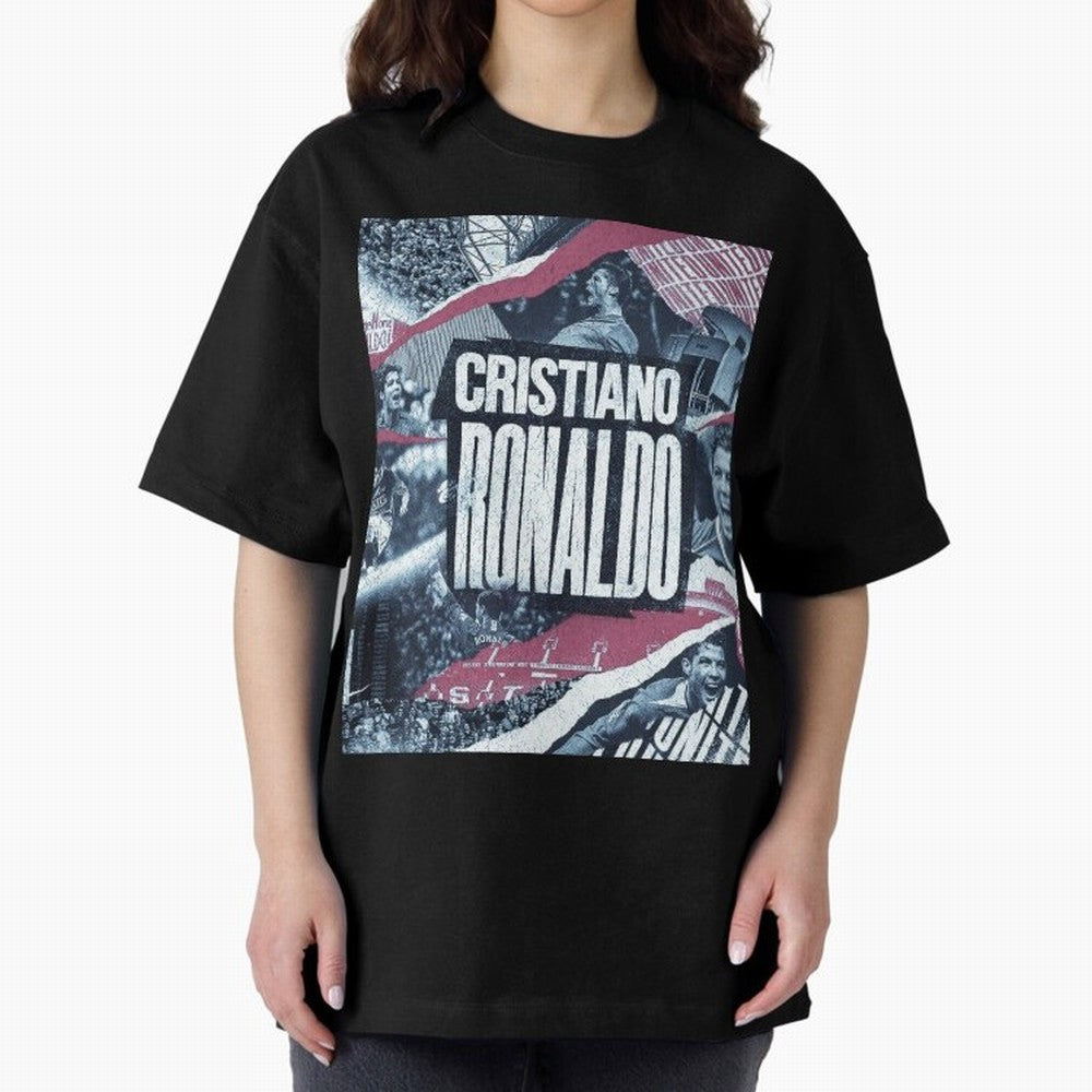 Cristiano Ronaldo Oversized T-Shirt Show Match Day Excitement for FIFA World Cup 2026 Group Stage for Fans of Messi, Neymar and Mbappe and Brazil, Portugal and Argentina, Bringing Football History, Final Match Energy, Crowd Noise and Once in a