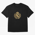 REAL MADRID GOLDEN Oversized T-Shirt Honor Football Greatness during FIFA World Cup 2026 Group Stage Spirit, Built around Brazil, Haaland and Mbappe, Championship Spirit, Famous Goals, Roaring Crowds and International Football Unity; Made for Die
