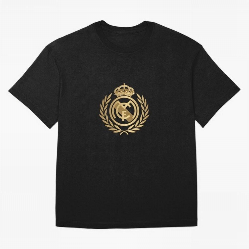 REAL MADRID GOLDEN Oversized T-Shirt Honor Football Greatness during FIFA World Cup 2026 Group Stage Spirit, Built around Brazil, Haaland and Mbappe, Championship Spirit, Famous Goals, Roaring Crowds and International Football Unity; Made for Die