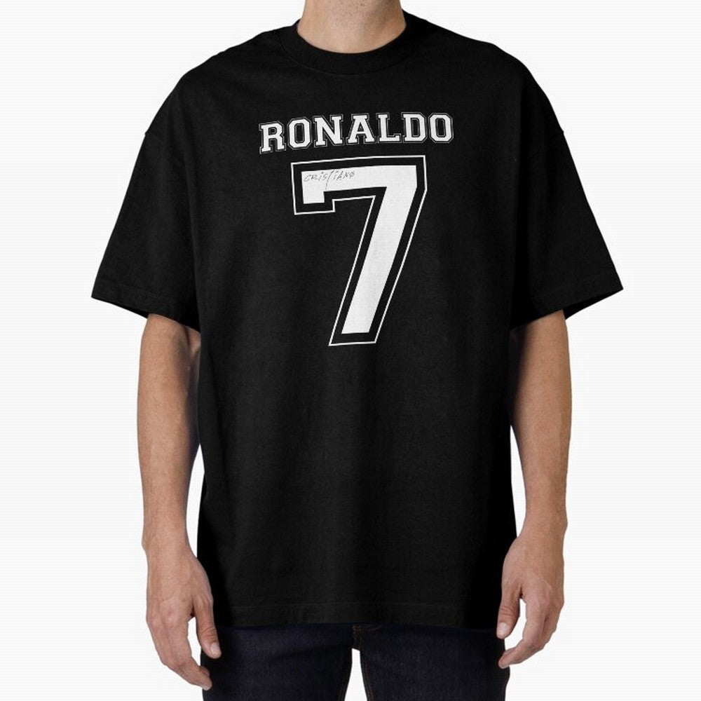 Cristiano Ronaldo Oversized T-Shirt Capture the FIFA World Cup 2026 Group Stage Journey through Messi Highlights, Spain and Netherlands Pride, Sports Nostalgia, International Competition, Famous Players and Unforgettable Victories; Great for