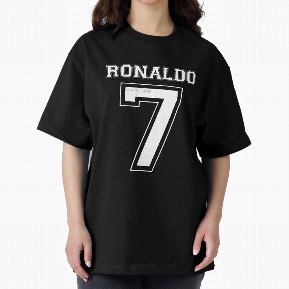 Cristiano Ronaldo Oversized T-Shirt Capture the FIFA World Cup 2026 Group Stage Journey through Messi Highlights, Spain and Netherlands Pride, Sports Nostalgia, International Competition, Famous Players and Unforgettable Victories; Great for