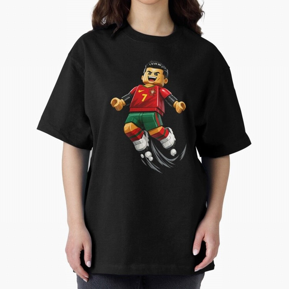 Cristiano Ronaldo. Siuuuuuu! Lego Mundial Oversized T-Shirt Enjoy the Biggest Football Party of Global Football Passion for FIFA World Cup 2026, Made for Mbappe and Neymar, Netherlands, Soccer Culture, Superstar Moments, National Team Dreams and