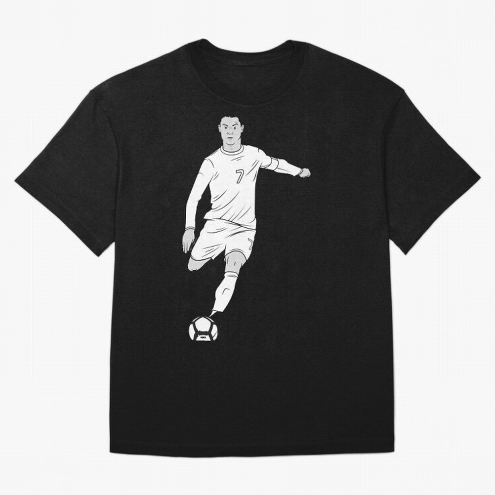 Cristiano Ronaldo Oversized T-Shirt Celebrate Supporters United by Global Football Passion for FIFA World Cup 2026 USA Canada Mexico, Filled with Cristiano Ronaldo, Haaland and CR7, England, France and Netherlands, Vintage Soccer Flavor, Modern