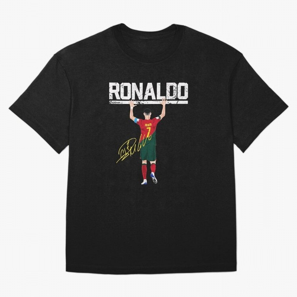 Cristiano Ronaldo Portugal Jersey -The Farewell Oversized T-Shirt Represent the Passion of FIFA World Cup 2026 USA Canada Mexico Spirit, Highlighting Netherlands, Haaland and Mbappe, Goal Celebration Energy, Supporter Heritage, Football Icons and