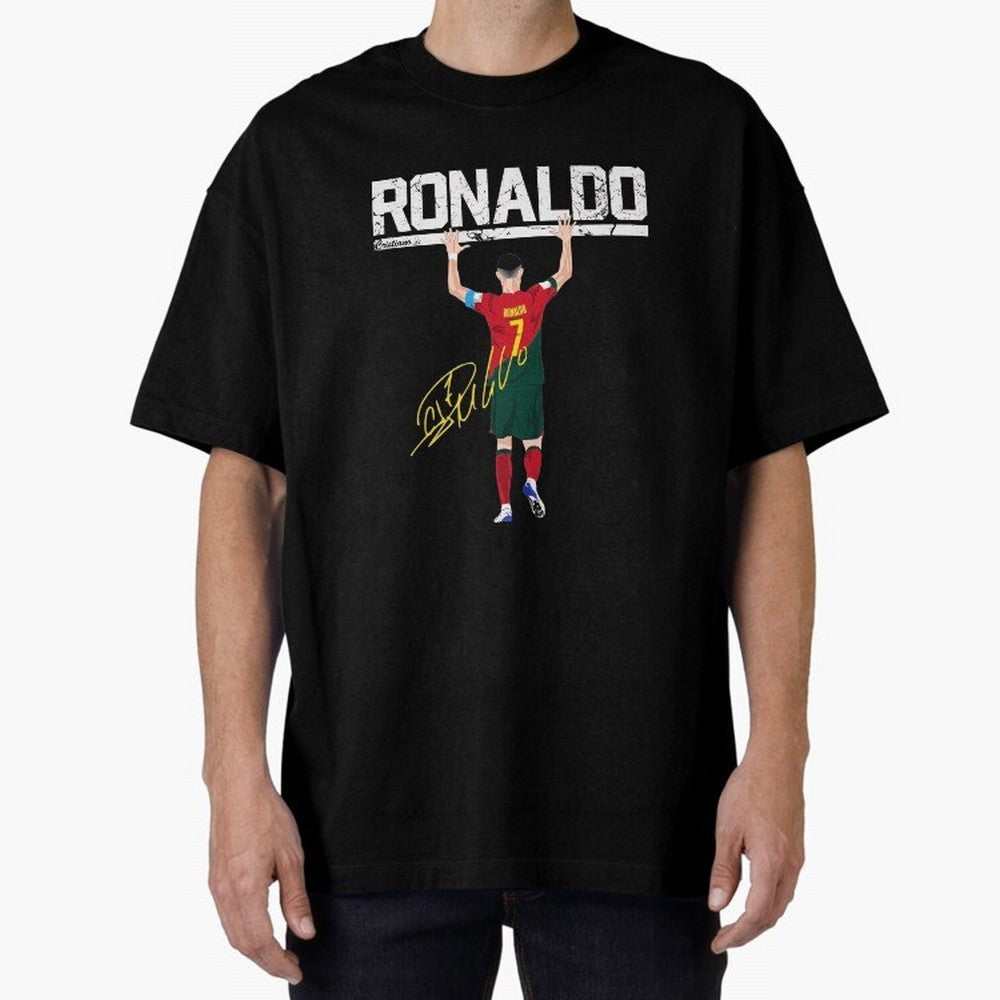 Cristiano Ronaldo Portugal Jersey -The Farewell Oversized T-Shirt Represent the Passion of FIFA World Cup 2026 USA Canada Mexico Spirit, Highlighting Netherlands, Haaland and Mbappe, Goal Celebration Energy, Supporter Heritage, Football Icons and