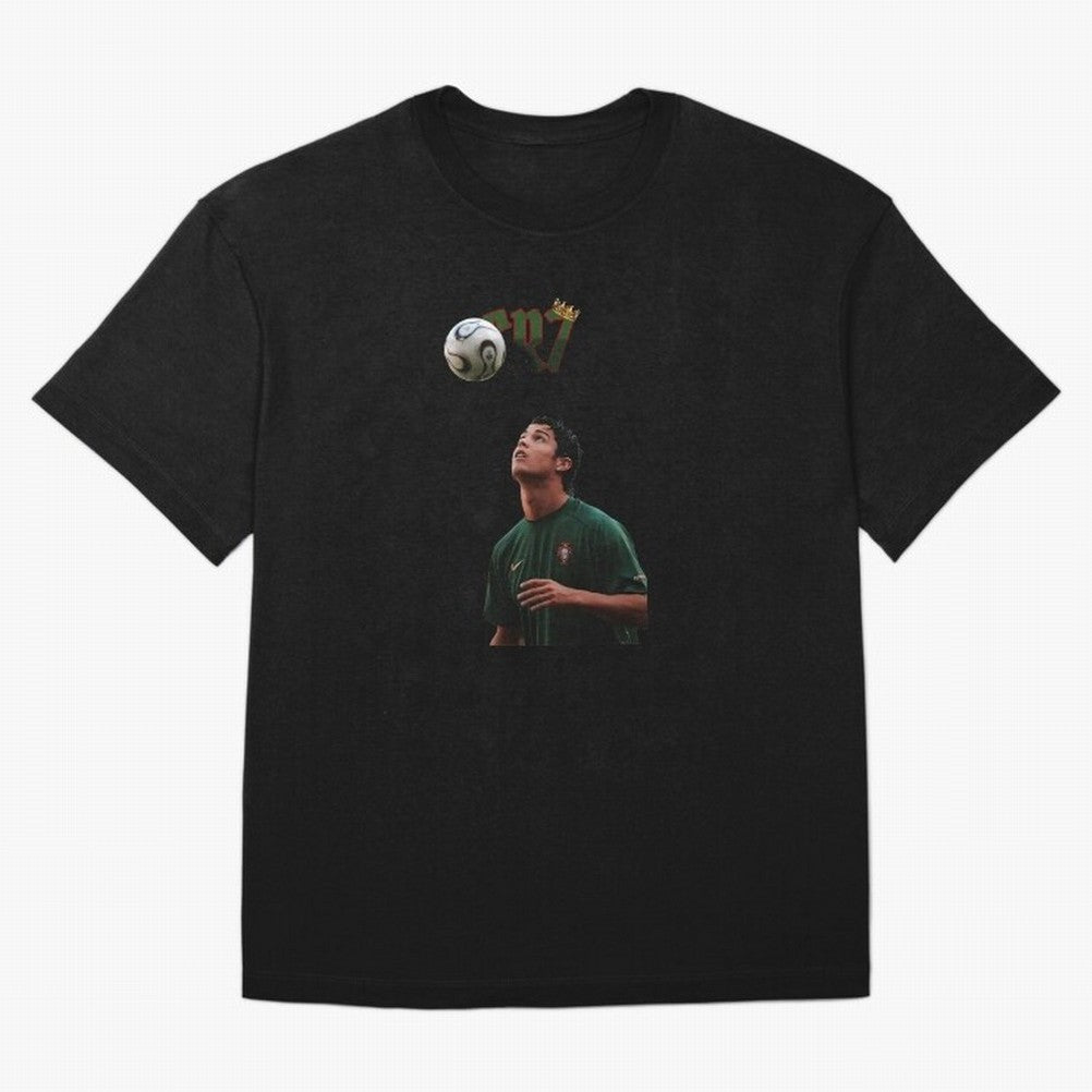Cristiano Ronaldo Oversized T-Shirt Make Every Kick Count in Match Day Hype around FIFA World Cup 2026 Group Stage, Mbappe and Neymar, Argentina, France and Brazil, Retro Football Energy, Iconic Rivalries, Trophy Chase Drama and Stadium Atmosphere;