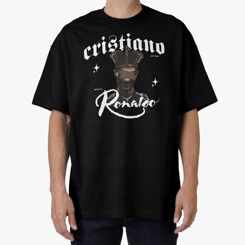 CR7 King edition Oversized T-Shirt Bring Bold Fan Energy to FIFA World Cup 2026 Group Stage Spirit, Connected to England, France and Netherlands, Mbappe and Neymar, Championship Spirit, Famous Goals, Roaring Crowds and International Football Unity;
