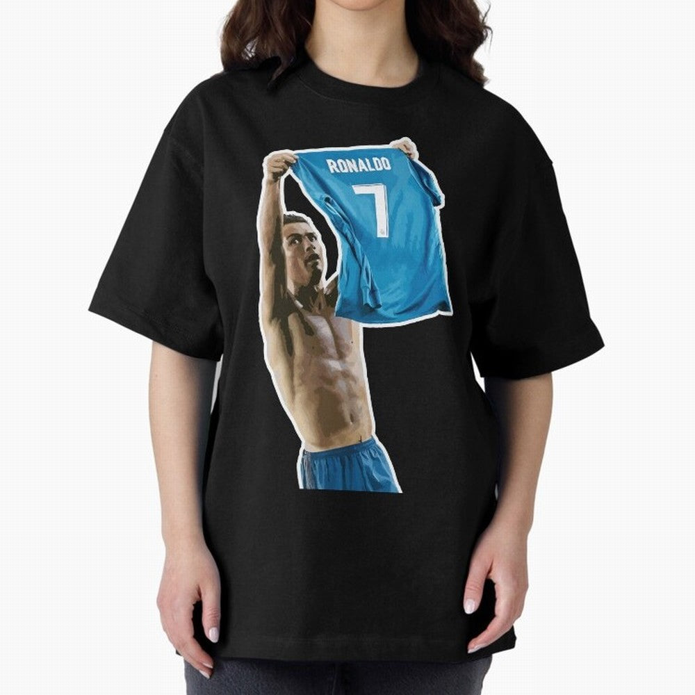 Cristiano Ronaldo Oversized T-Shirt Cheer for the FIFA World Cup 2026 Group Stage Journey through Mbappe Highlights, Portugal Pride, Global Supporter Spirit, Legendary Goals, National Colors and Tournament Celebration; Perfect for People Who Love