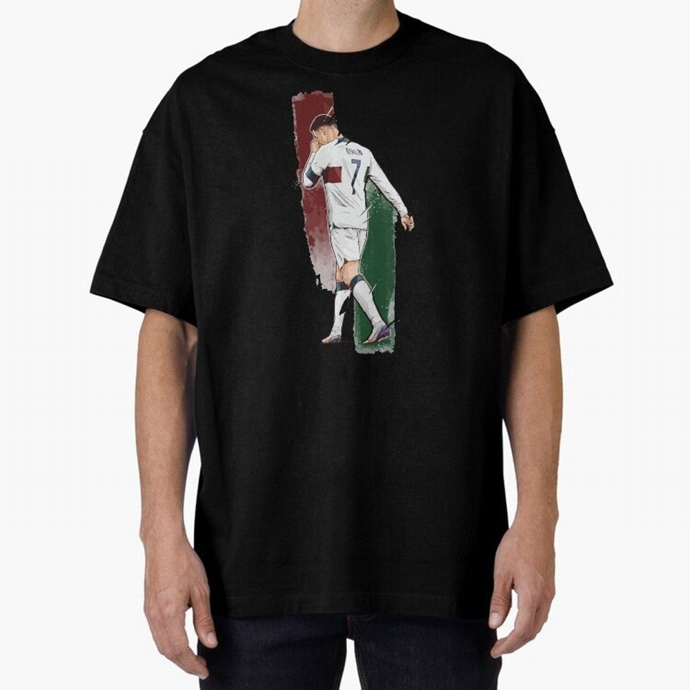 Ronaldo Crying World Cup 2022 Oversized T-Shirt Carry National Pride through the FIFA World Cup 2026 Group Stage Journey through Messi, Neymar and Mbappe Highlights, Argentina, France and Brazil Pride, Goal Celebration Energy, Supporter Heritage,