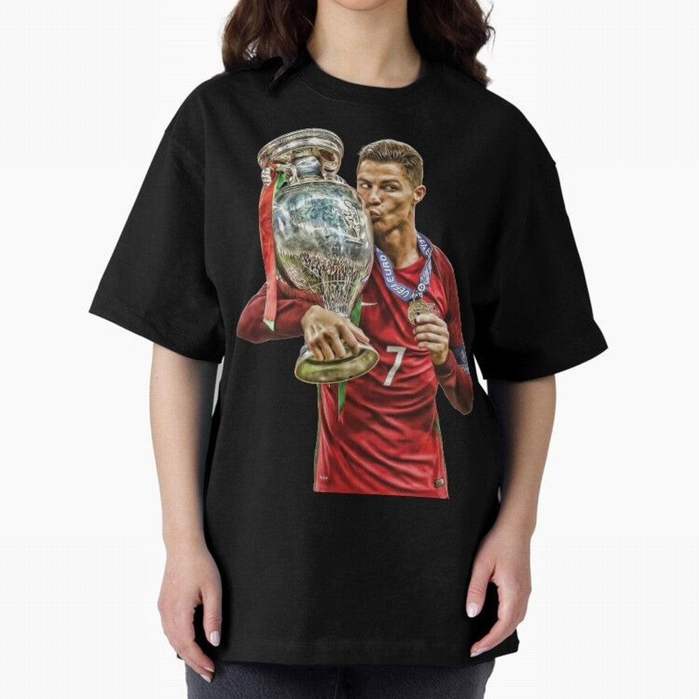 cristiano ronaldo Oversized T-Shirt Follow the Road to the FIFA World Cup 2026 Journey through Cristiano Ronaldo, Haaland and CR7 Highlights, Argentina, France and Brazil Pride, Vintage Soccer Flavor, Modern Football Stars, National Flags and Final