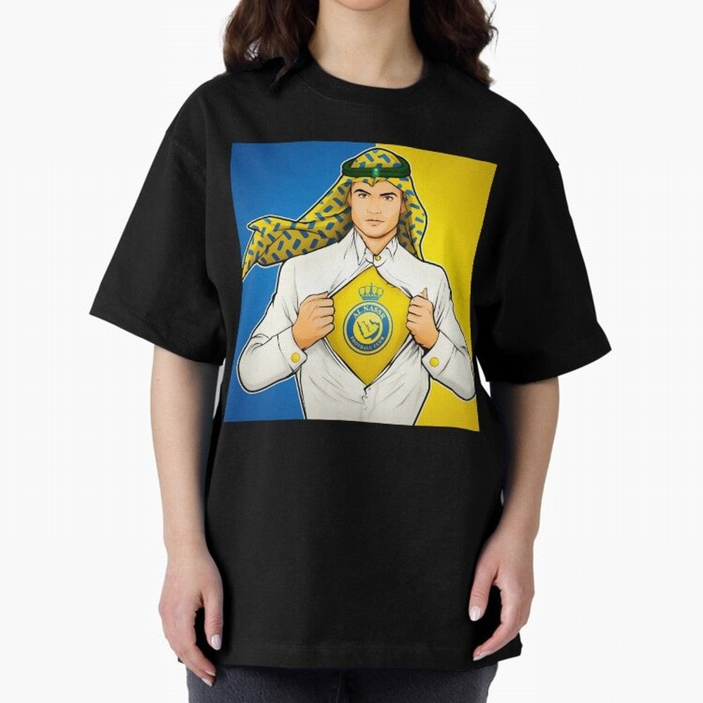 Al Nassr Cr7 Oversized T-Shirt Turn Up for Global Football Passion for FIFA World Cup 2026, Highlighting Messi and Cristiano Ronaldo, Brazil, Portugal and Argentina, Football History, Final Match Energy, Crowd Noise and Once in a Lifetime Moments;