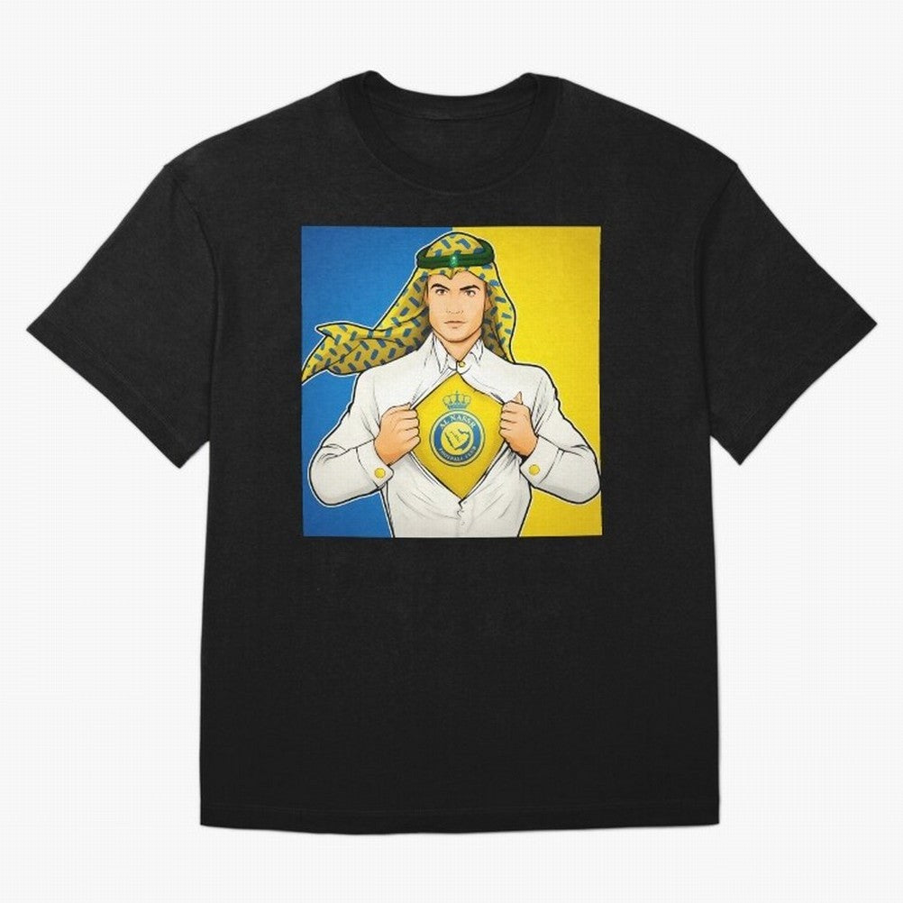Al Nassr Cr7 Oversized T-Shirt Turn Up for Global Football Passion for FIFA World Cup 2026, Highlighting Messi and Cristiano Ronaldo, Brazil, Portugal and Argentina, Football History, Final Match Energy, Crowd Noise and Once in a Lifetime Moments;
