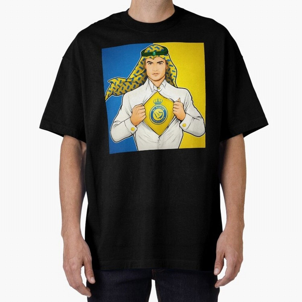 Al Nassr Cr7 Oversized T-Shirt Turn Up for Global Football Passion for FIFA World Cup 2026, Highlighting Messi and Cristiano Ronaldo, Brazil, Portugal and Argentina, Football History, Final Match Energy, Crowd Noise and Once in a Lifetime Moments;