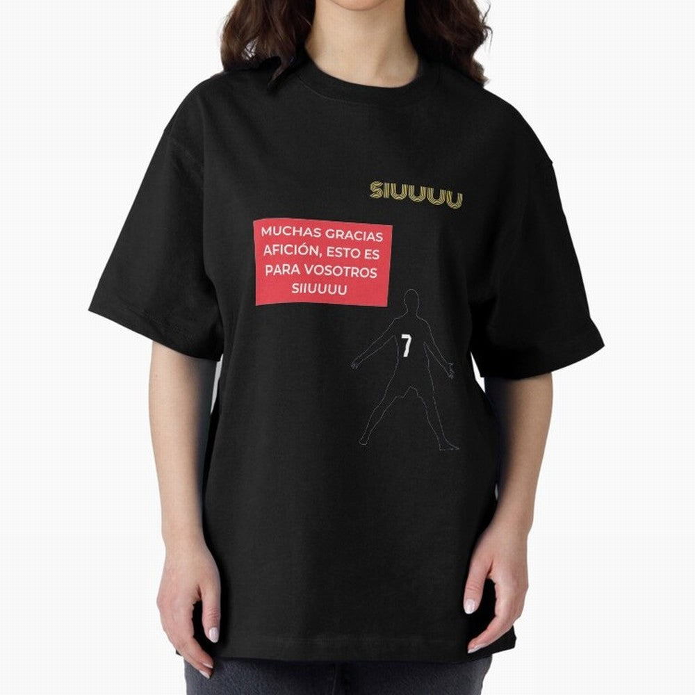 SIUUU CR7 Oversized T-Shirt Celebrate the Next Chapter of FIFA World Cup 2026 Group Stage Spirit, with Germany, Messi, Neymar and Mbappe, Champion Mindset, Group Stage Buzz, Knockout Tension and Passionate Fan Culture; Made for Collectors Who Enjoy