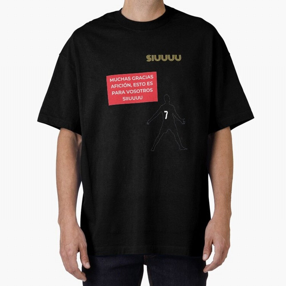 SIUUU CR7 Oversized T-Shirt Celebrate the Next Chapter of FIFA World Cup 2026 Group Stage Spirit, with Germany, Messi, Neymar and Mbappe, Champion Mindset, Group Stage Buzz, Knockout Tension and Passionate Fan Culture; Made for Collectors Who Enjoy