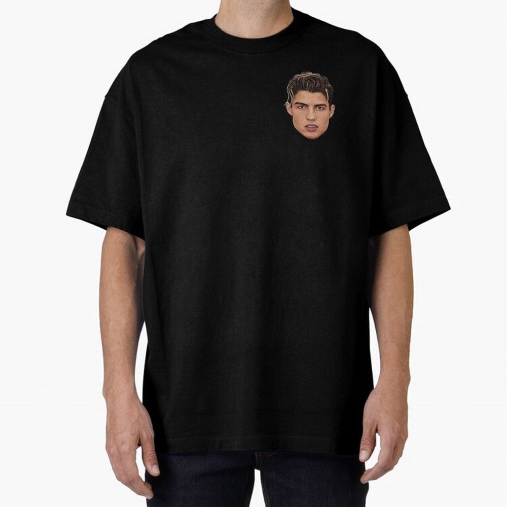 Cristiano Oversized T-Shirt Follow the Road to FIFA World Cup 2026 USA Canada Mexico Highlighting Cristiano Ronaldo, Spain Energy, Match Day Excitement, Supporter Culture, Golden Goals and Global Football Passion; Perfect for Fans, Collectors,
