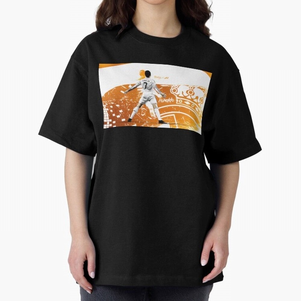 Cristiano Ronaldo Oversized T-Shirt Show Support during FIFA World Cup 2026 USA Canada Mexico Filled with Mbappe, Portugal Energy, Stadium Chants, National Pride, Trophy Dreams and Unforgettable Football Memories; Great for Watch Parties, Sports