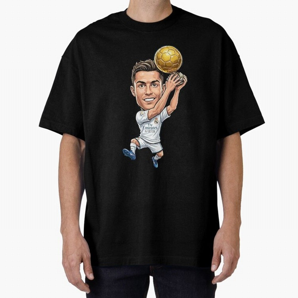 Cristiano Ronaldo Oversized T-Shirt Celebrate the Next Chapter of FIFA World Cup 2026 USA Canada Mexico Centered on Cristiano Ronaldo, Argentina and Brazil Energy, Retro Football Energy, Iconic Rivalries, Trophy Chase Drama and Stadium Atmosphere;