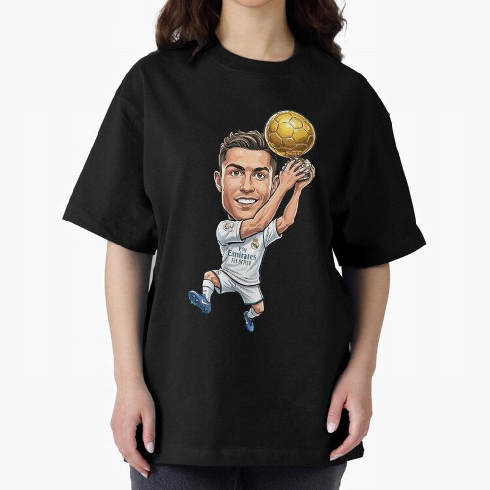 Cristiano Ronaldo Oversized T-Shirt Celebrate the Next Chapter of FIFA World Cup 2026 USA Canada Mexico Centered on Cristiano Ronaldo, Argentina and Brazil Energy, Retro Football Energy, Iconic Rivalries, Trophy Chase Drama and Stadium Atmosphere;