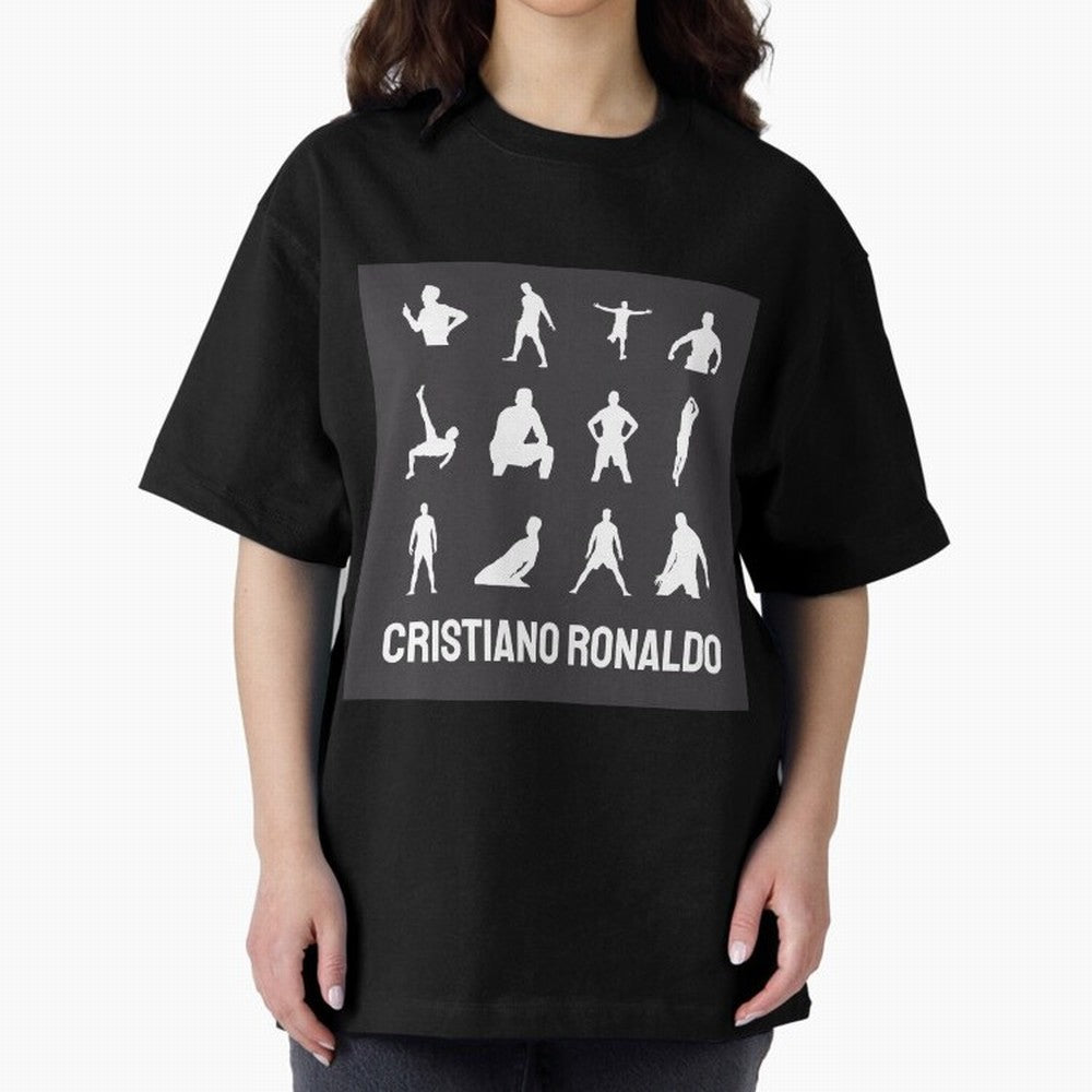Cristiano Ronaldo Minimalism Silhouette Oversized T-Shirt Celebrate Football Dreams Across FIFA World Cup 2026 Group Stage Celebrating Cristiano Ronaldo, Haaland and CR7, Portugal, Spain and Germany Energy, Retro Football Energy, Iconic Rivalries,