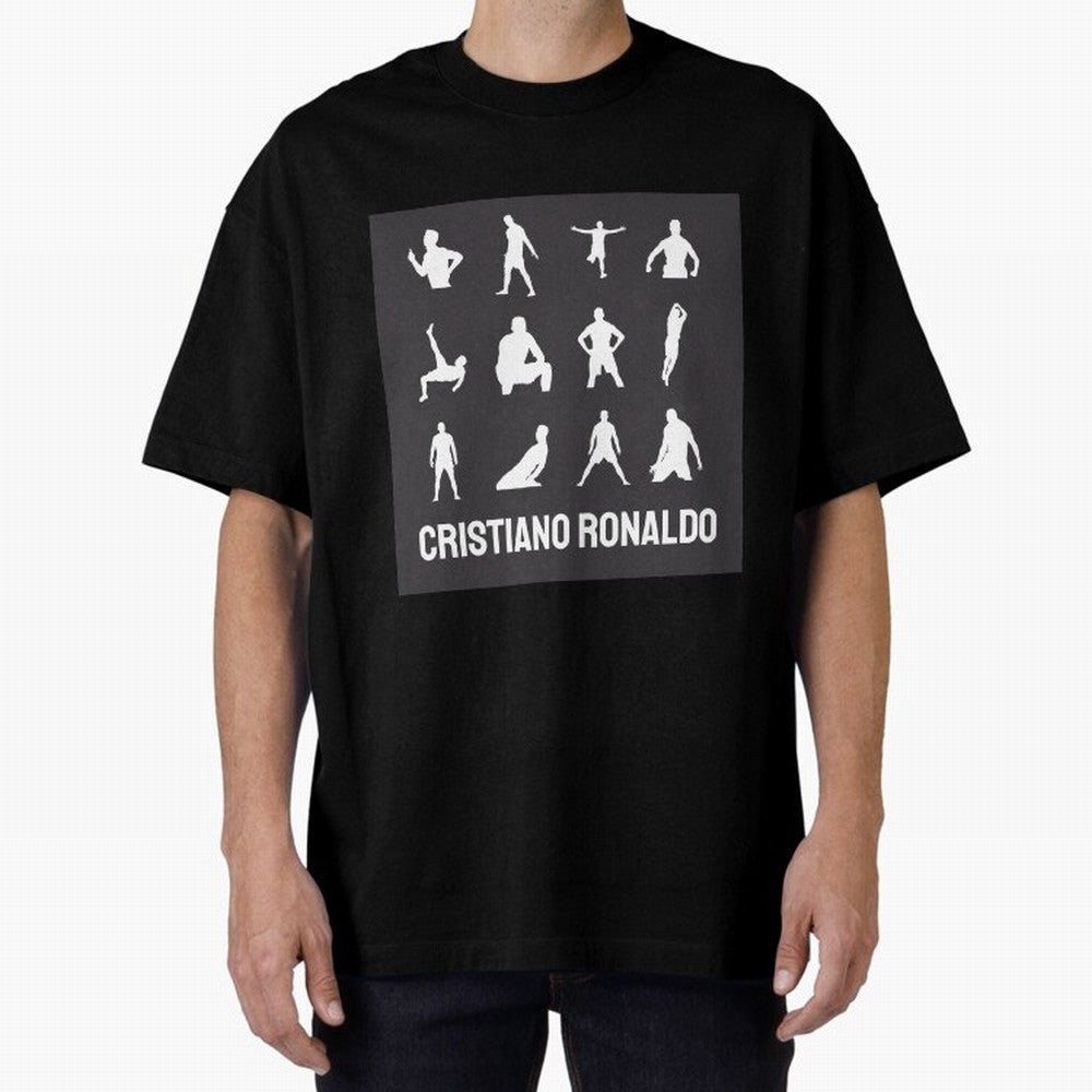 Cristiano Ronaldo Minimalism Silhouette Oversized T-Shirt Celebrate Football Dreams Across FIFA World Cup 2026 Group Stage Celebrating Cristiano Ronaldo, Haaland and CR7, Portugal, Spain and Germany Energy, Retro Football Energy, Iconic Rivalries,