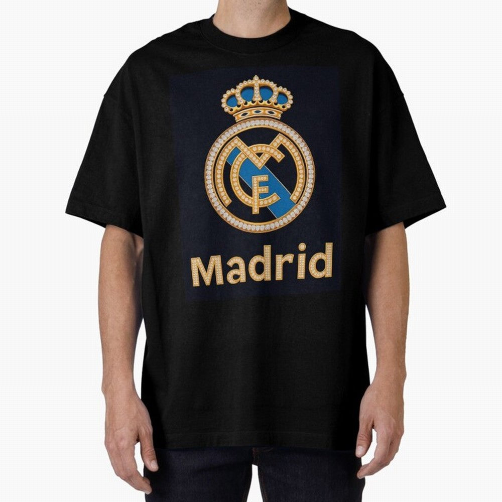 Madrid Oversized T-Shirt Experience Global Football Passion for FIFA World Cup 2026 USA Canada Mexico, Driven by Mbappe and Neymar, Spain and Netherlands, Match Day Excitement, Supporter Culture, Golden Goals and Global Football Passion; Ideal for