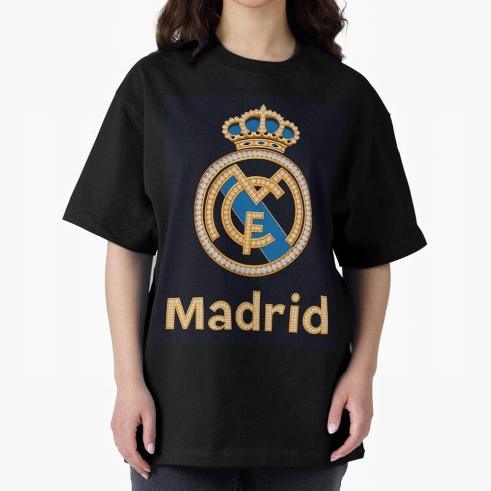 Madrid Oversized T-Shirt Experience Global Football Passion for FIFA World Cup 2026 USA Canada Mexico, Driven by Mbappe and Neymar, Spain and Netherlands, Match Day Excitement, Supporter Culture, Golden Goals and Global Football Passion; Ideal for