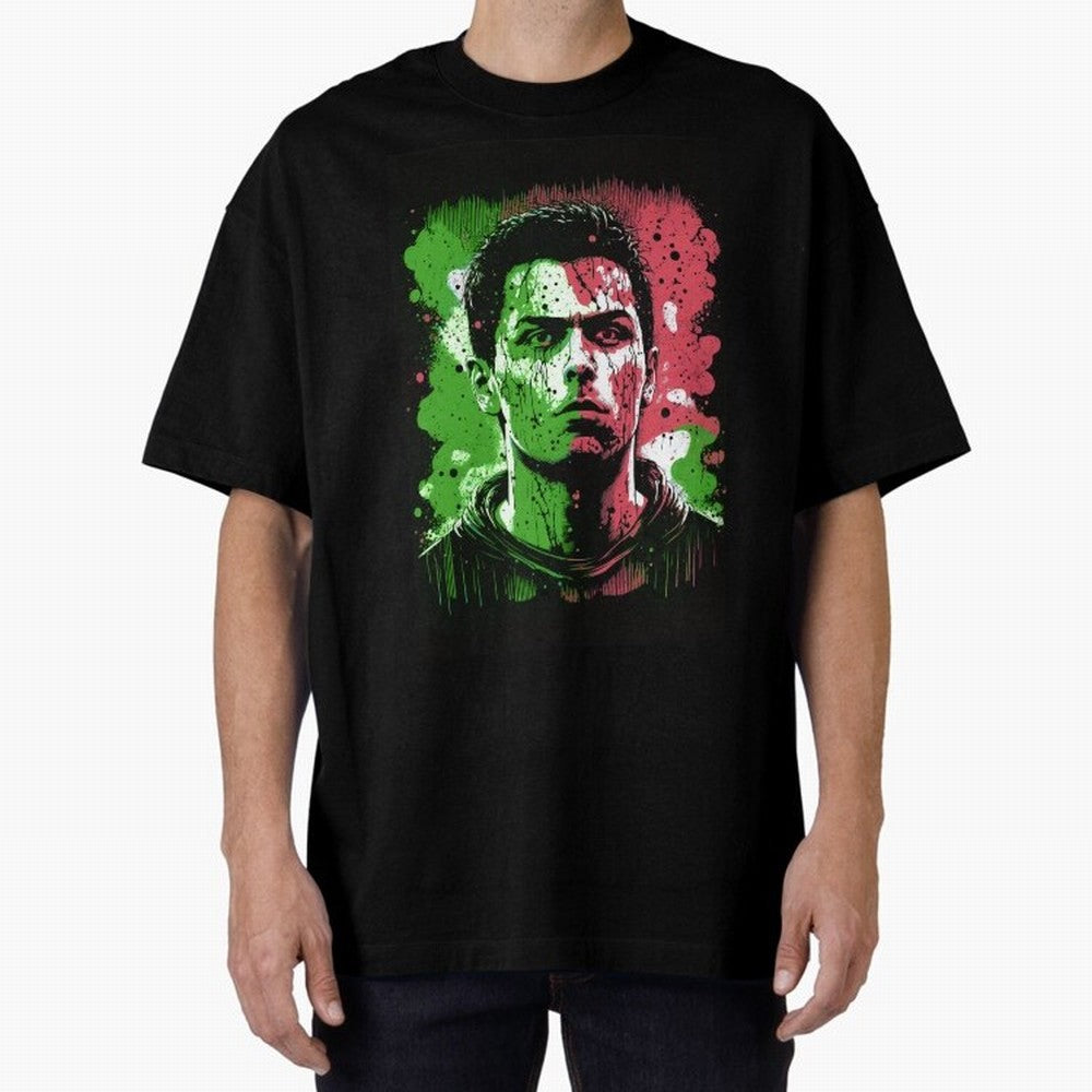 Cristiano Ronaldo Oversized T-Shirt Celebrate Global Passion for Match Day Hype around FIFA World Cup 2026, CR7, Brazil, Goal Celebration Energy, Supporter Heritage, Football Icons and Worldwide Tournament Joy; Made for Die Hard Supporters, Soccer