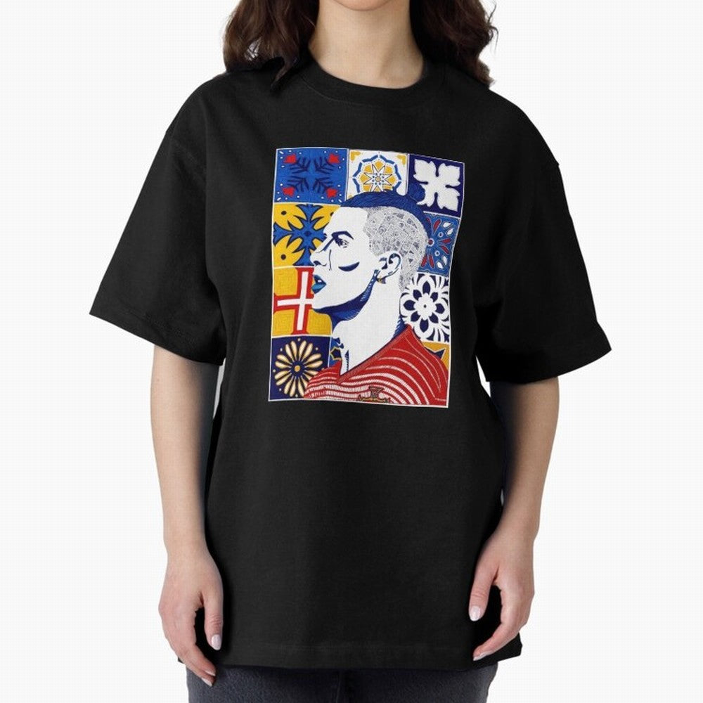 Cristiano Ronaldo Azulejos Oversized T-Shirt Celebrate Supporters United by FIFA World Cup 2026 USA Canada Mexico for Fans of CR7 and England, France and Netherlands, Bringing Soccer Culture, Superstar Moments, National Team Dreams and Competitive