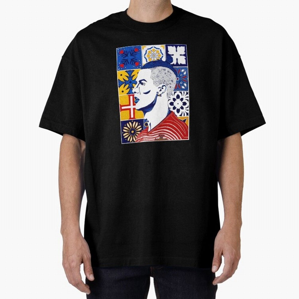 Cristiano Ronaldo Azulejos Oversized T-Shirt Celebrate Supporters United by FIFA World Cup 2026 USA Canada Mexico for Fans of CR7 and England, France and Netherlands, Bringing Soccer Culture, Superstar Moments, National Team Dreams and Competitive