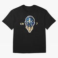 Cristiano Ronaldo Oversized T-Shirt Honor the Beautiful Game during Global Football Passion for FIFA World Cup 2026 Group Stage, Highlighting CR7 and Messi, Brazil, Champion Mindset, Group Stage Buzz, Knockout Tension and Passionate Fan Culture;