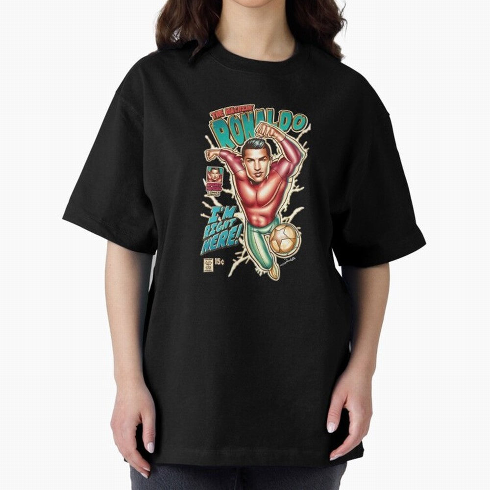 The Machine Ronaldo Oversized T-Shirt Represent Football Lovers during the FIFA World Cup 2026 Journey through Messi and Cristiano Ronaldo Highlights, France and Portugal Pride, Football Festival Excitement, Trophy Ambitions, Country Rivalries and