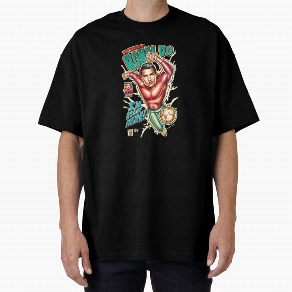 The Machine Ronaldo Oversized T-Shirt Represent Football Lovers during the FIFA World Cup 2026 Journey through Messi and Cristiano Ronaldo Highlights, France and Portugal Pride, Football Festival Excitement, Trophy Ambitions, Country Rivalries and
